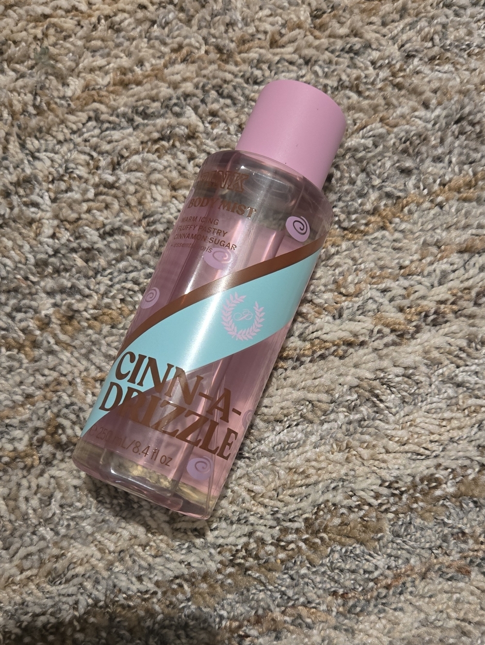 🦋PINK Victoria's Secret Cinnamon Drizzle Body Mist - Pink & Light Blue